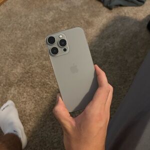 Apple iPhone 16 pro in a gray color way